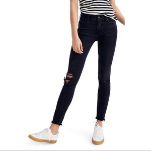 MADEWELL 10” high-rise skinny jeans in Black Sea